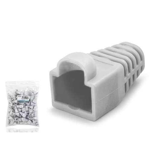 NODAR ND2434 RJ45 Konnektör Koruyucu Papuç 100 Adetli Paket Gri