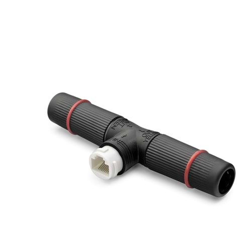 NODAR ND2452 PoE Splitter T Tipi Su Geçirmez RJ45 Konnektör Siyah
