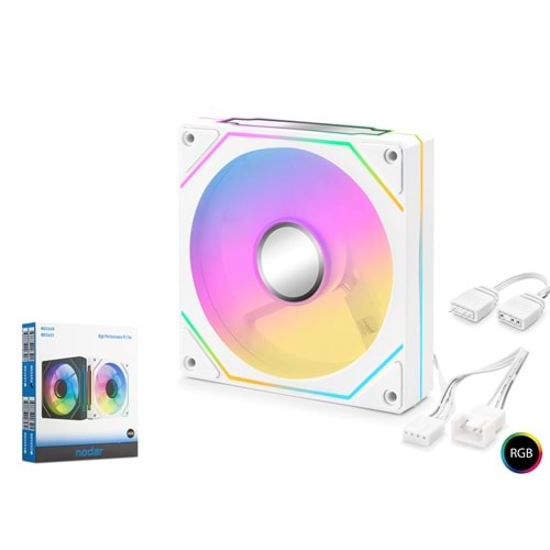 NODAR ND2651 Kasa Fanı ARGB Infinity Mirror 120 mm Beyaz