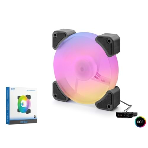 NODAR ND2660 Kasa Fanı Otomatik RGB 120 mm Siyah