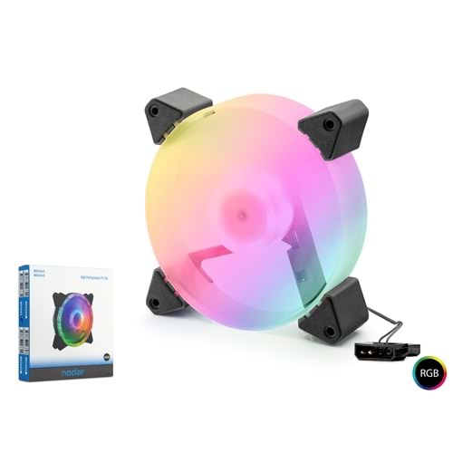 NODAR ND2664 Kasa Fanı ARGB 120 mm Siyah