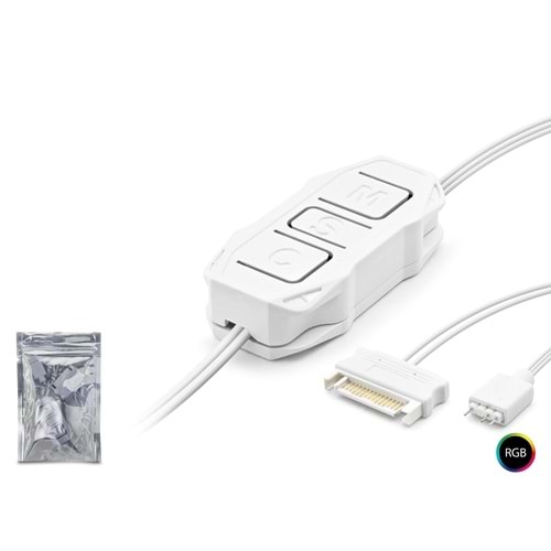NODAR ND2804 Mini ARGB LED Kontrolcüsü SATA Güç Girişli Beyaz