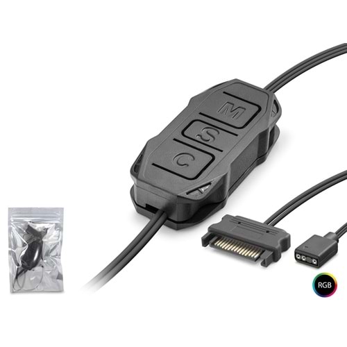 NODAR ND2805 Mini ARGB LED Kontrolcüsü SATA Güç Girişli Siyah
