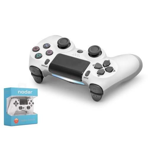 NODAR ND400A Bluetooth GamePad Oyun Kolu PS4 Uyumlu DoubleShock 4 Beyaz