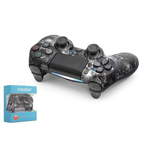 NODAR ND400AE Bluetooth GamePad Oyun Kolu PS4 Uyumlu DoubleShock 4 Siyah Beyaz