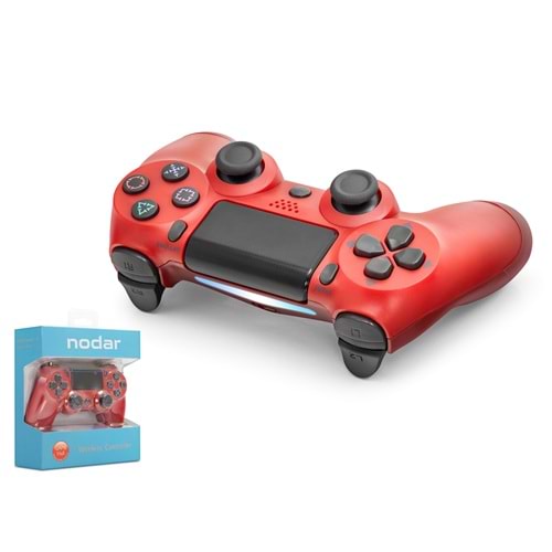 NODAR ND400B Bluetooth GamePad Oyun Kolu PS4 Uyumlu DoubleShock 4 Kırmızı
