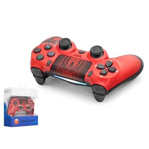 NODAR ND400Y Bluetooth GamePad Oyun Kolu PS4 Uyumlu DoubleShock 4 Kırmızı
