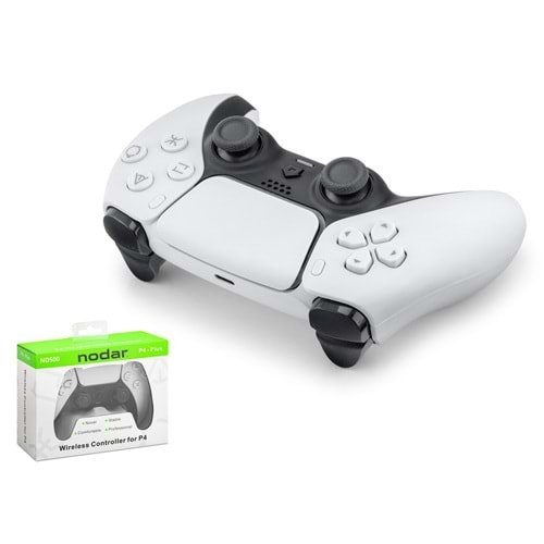 NODAR ND500A Bluetooth GamePad Oyun Kolu PS4 Uyumlu DoubleShock 4 Beyaz