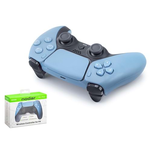 NODAR ND500C Bluetooth GamePad Oyun Kolu PS4 Uyumlu DoubleShock 4 Mavi