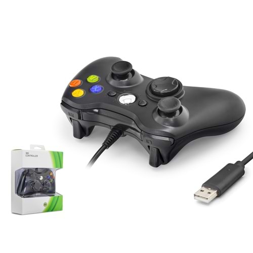 NODAR ND506B PC Xbox 360 Uyumlu Kablolu GamePad Oyun Kolu Siyah