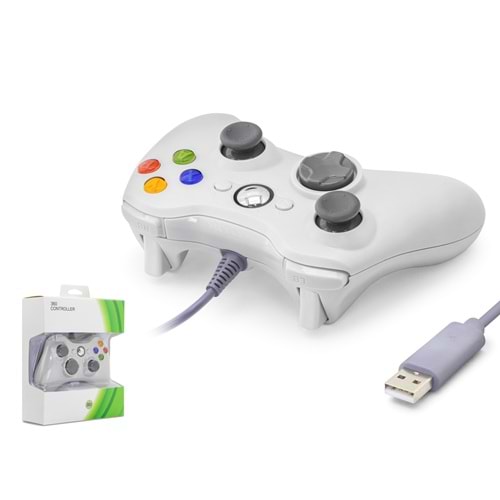 NODAR ND506W PC Xbox 360 Uyumlu Kablolu USB GamePad Oyun Kolu Beyaz