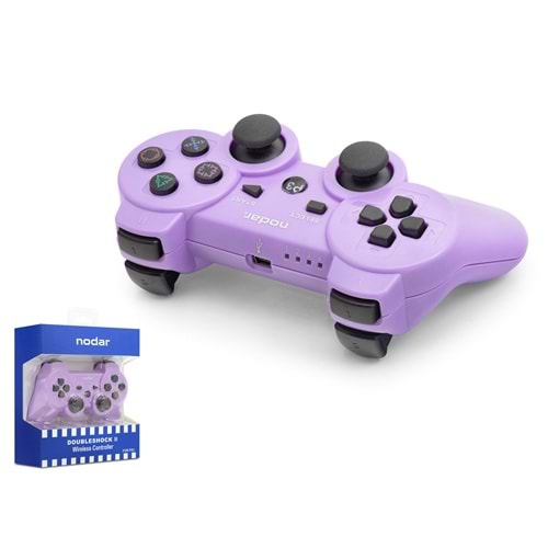 NODAR ND600E Bluetooth GamePad Oyun Kolu PS3 Uyumlu DoubleShock III Lila