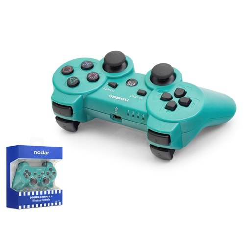 NODAR ND600F-KH Bluetooth GamePad Oyun Kolu PS3 Uyumlu DoubleShock III Yeşil Kutu Hasarlı