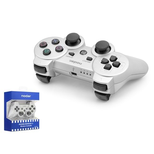 NODAR ND600G Bluetooth GamePad Oyun Kolu PS3 Uyumlu DoubleShock III Gri