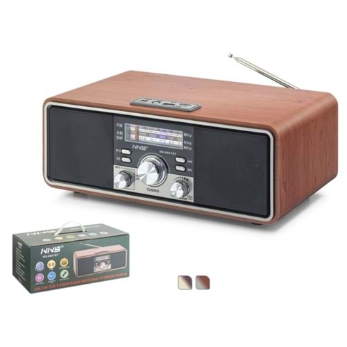 NNS NS6681BT Bluetooth Nostaljik FM Radyo TWS USB TF AUX Hoparlör