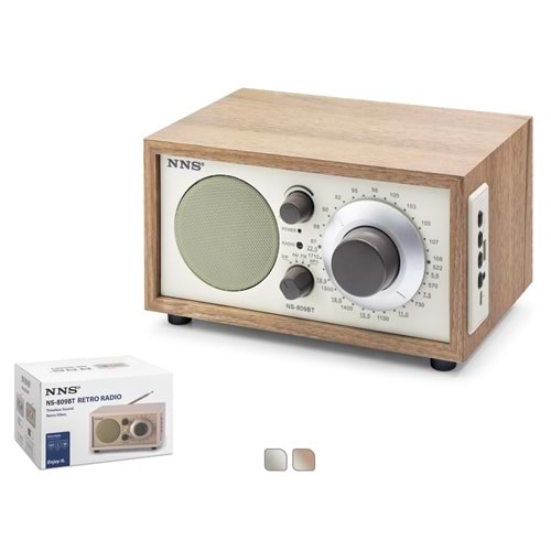 NNS NS809BT Bluetooth Nostaljik FM Radyo USB TF Hoparlör