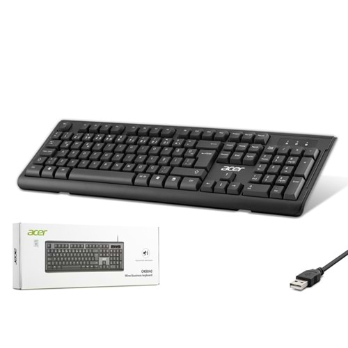 ACER OAK0A0 Standart Klavye Sessiz Tuşlu Siyah