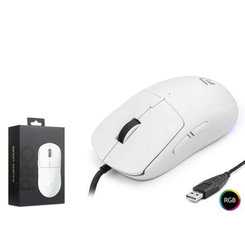 GOOD PRO G100W RGB Gaming Mouse 3200 DPI 6 Tuş Beyaz