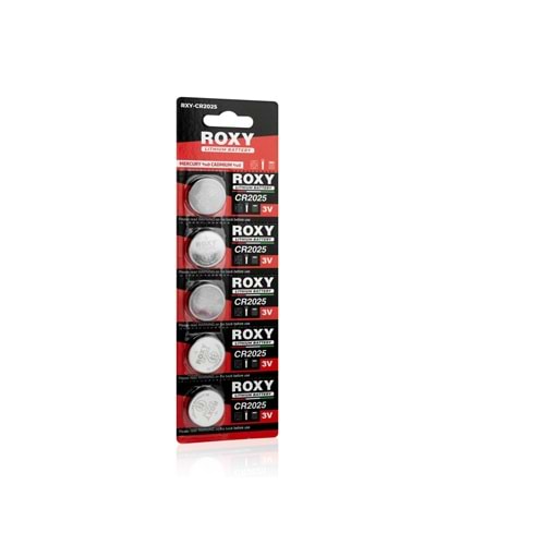 ROXY RCR2025 3V Lityum Düğme Pil 5 Adetli Paket