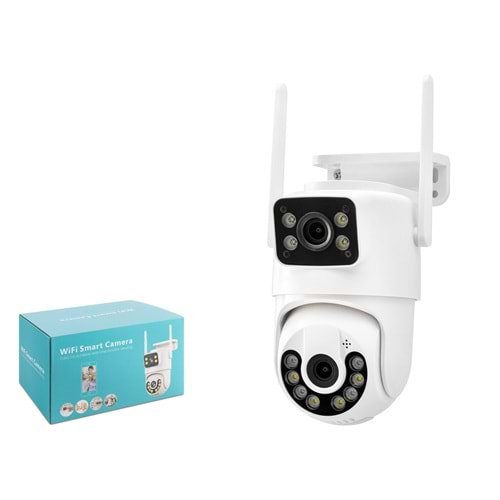 X5-TECH RX-29AI Wi-Fi Speed Dome IP Güvenlik Kamerası 2 x 3MP iCSee PTZ Beyaz