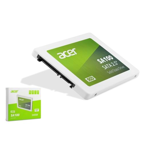 ACER SA100 240 GB SATA III 2.5 İnç SSD 560 500 MB/s Beyaz