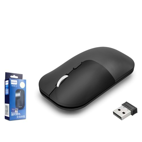 PHILIPS SPK7504 Kablosuz Sessiz Şarjlı Mouse 2.4 GHz 1600 DPI Siyah