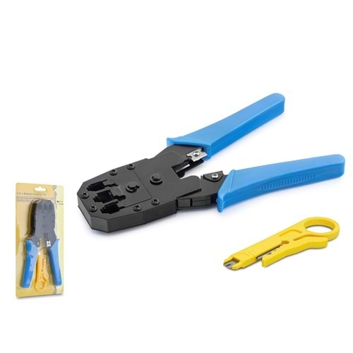 TAPLIN TK615 RJ45 Kablo Soyucu Setli Konnektör Pensesi Mavi
