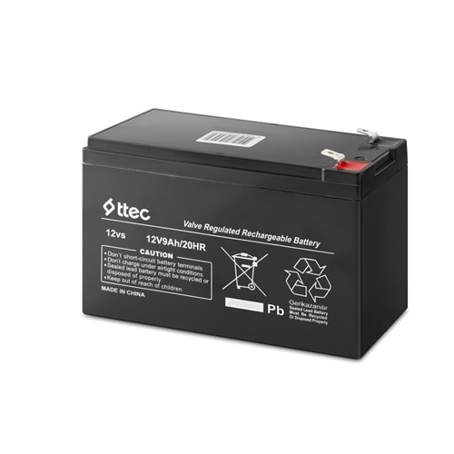 TTEC TT129 12V 9Ah Bakımsız Kuru Tip Akü