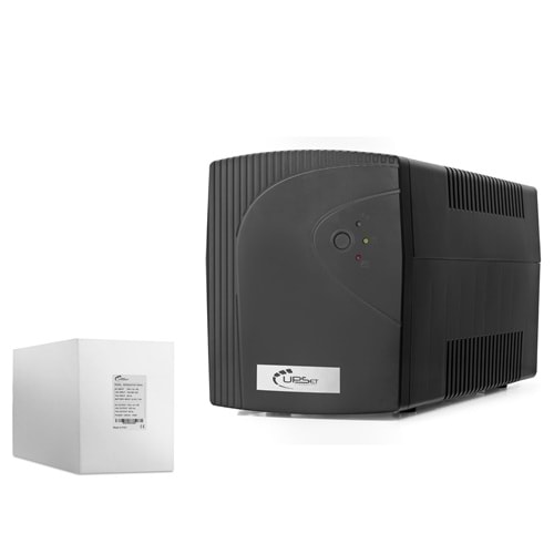 UPSET UPSET1200 UPS Kesintisiz Güç Kaynağı 1200VA 720W 2x12V 7Ah Siyah