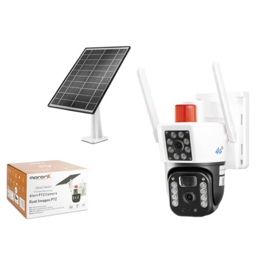 APRONX WSP141 Solar Ptz Kamera 2*6Mp 2*3.6Mm Lens 15 Led Beyaz