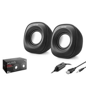 Auris ARS-PCSP20 Bilgisayar Hoparlörü 1+1 Siyah