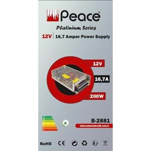 Peace B2881 Metal Adaptör 12V 16,7A Silver