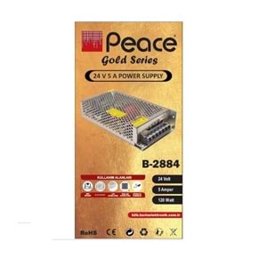 PEACE B2884 LED Kamera Adaptörü Metal Kasalı 120W 24V 5A