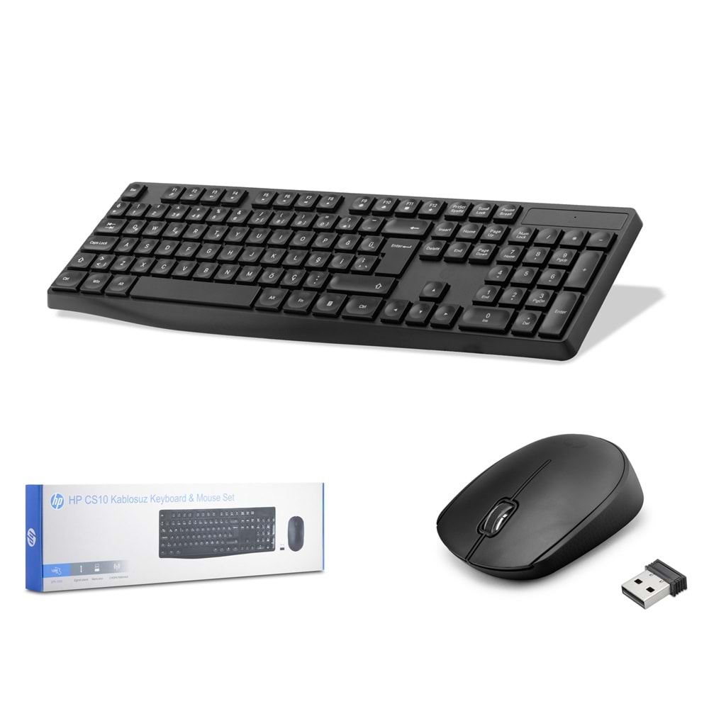 Hp Cs10 7Ya13Pa Wireless Klavye Mouse Set Q Siyah