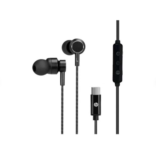 HP DHH1127BK Kablolu Kulak İçi Kulaklık Mikrofonlu Type-C PC Telefon Uyumlu - Siyah