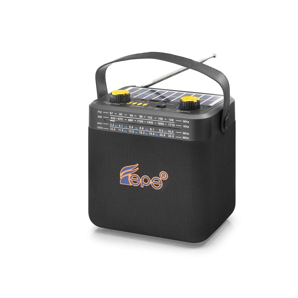 FEPE FP393S Bluetooth FM Radyo USB TF AUX Solar Şarjlı RGB Taşınabilir Kamp Hoparlör