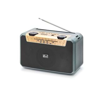 FEPE FP397S Bluetooth FM Radyo USB TF AUX Solar Şarjlı Çift LED Aydınlatmalı Taşınabilir Kamp Hoparlör