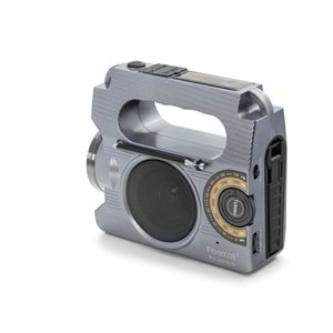 FEEXOT FX2519S Bluetooth FM Radyo USB Solar Şarjlı Dinamolu LED El Fenerli Taşınabilir Kamp Hoparlör