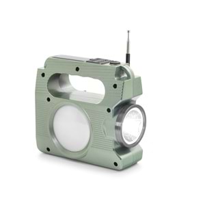 FEEXOT FX2519S Bluetooth FM Radyo USB Solar Şarjlı Dinamolu LED El Fenerli Taşınabilir Kamp Hoparlör