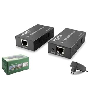 GABBLE GAB-HDEX120 HDMI EXTENDER 4K 120M SİYAH