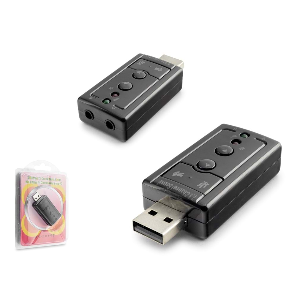 GABBLE GAB-U717 SES KARTI USB 7.1 SİYAH