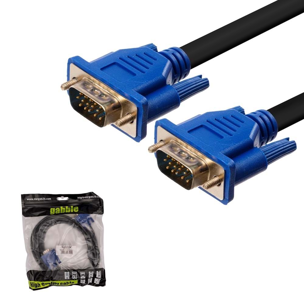 Gabble 418 Vga To Vga Kablo 1.8M 3+4 Lux Siyah