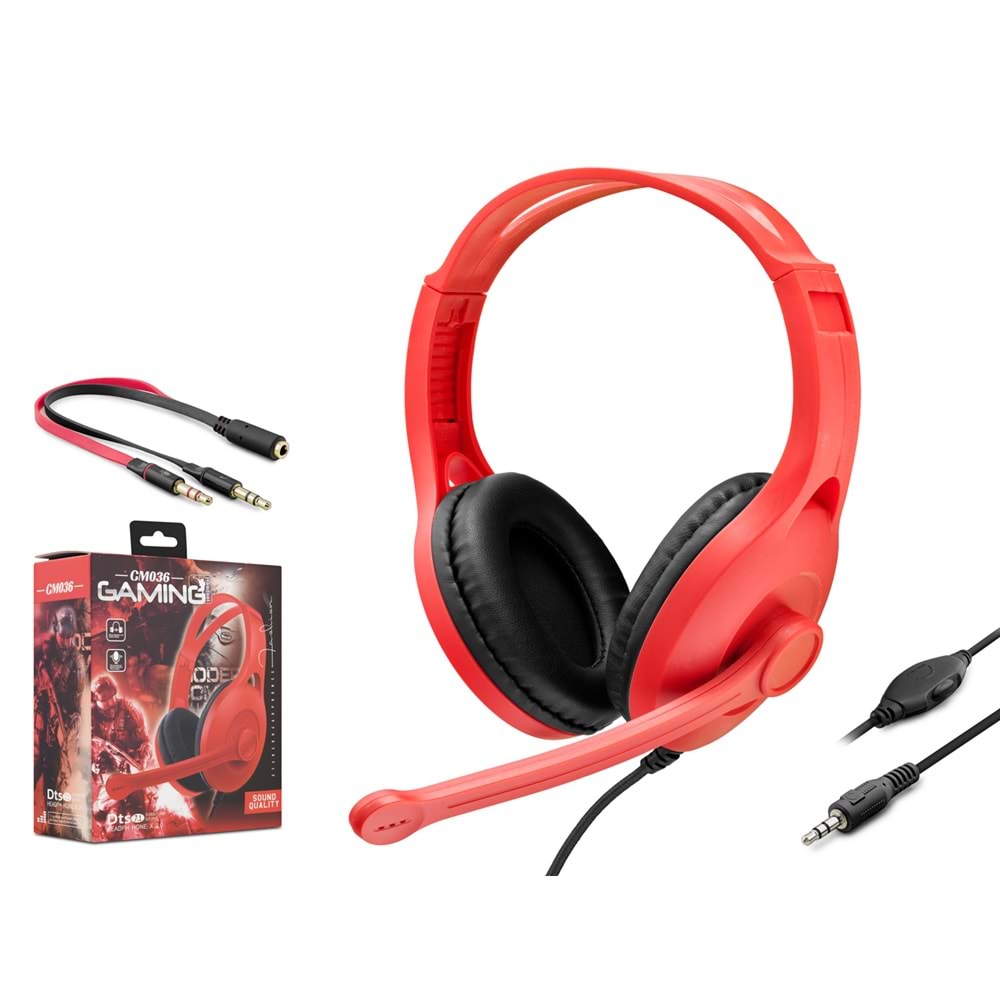 Hadron Gm036 Gaming Kulaklık 3.5Mm Kırmızı