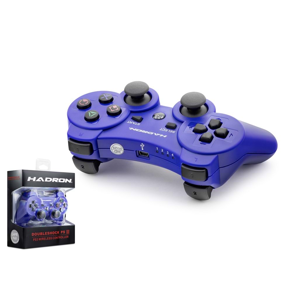 HADRON HD325M PS3 Uyumlu Kablosuz Bluetooth GamePad Oyun Kolu DoubleShock III Mavi
