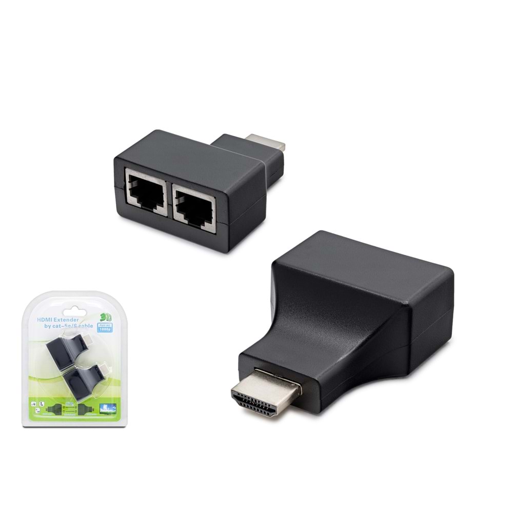 Hadron Hdx1298 Hdmi Extender By Cat5/6 30M Siyah