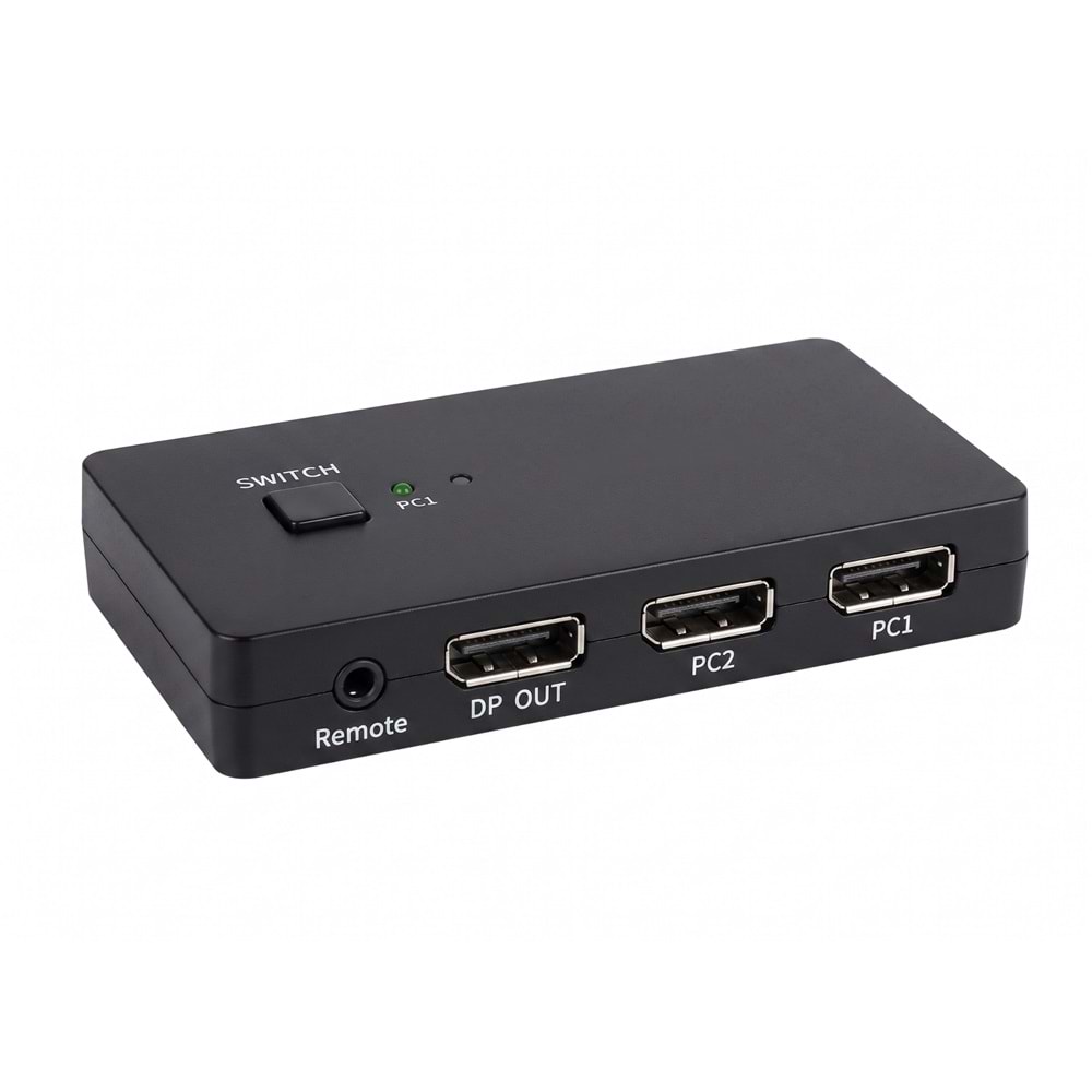 HADRON HDX1426 DisplayPort USB KVM Switch 2 Port DisplayPort 2 Port USB Siyah