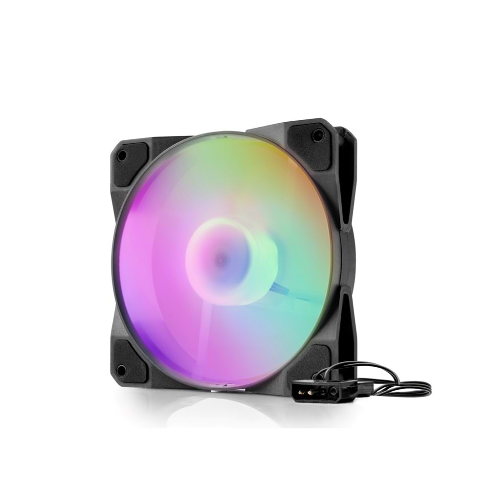 HADRON HDX1517 KASA FANI PERFORMANS 4PIN 12CM RGB SİYAH