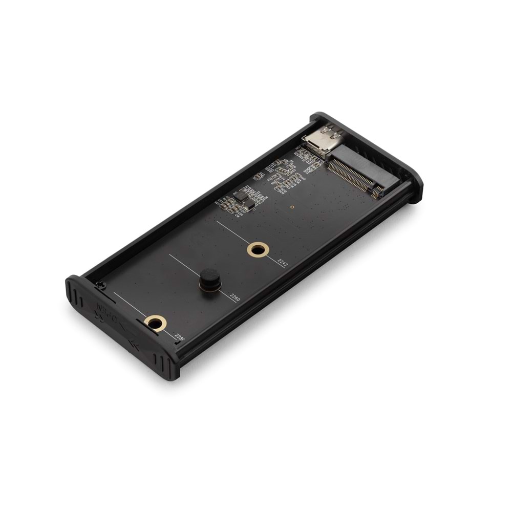 HADRON HDX1780 SSD KUTU TYPE-C3.1 + USB3.0 NVME + NGFF ALİMÜNYUM + PLASTİK M2 CHIP RTL9210B RGB GRİ