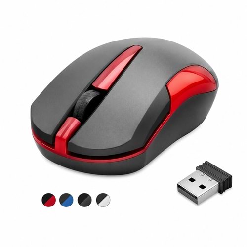 HADRON HDX3407R Kablosuz Mouse 2.4 GHz 1600 DPI Kırmızı