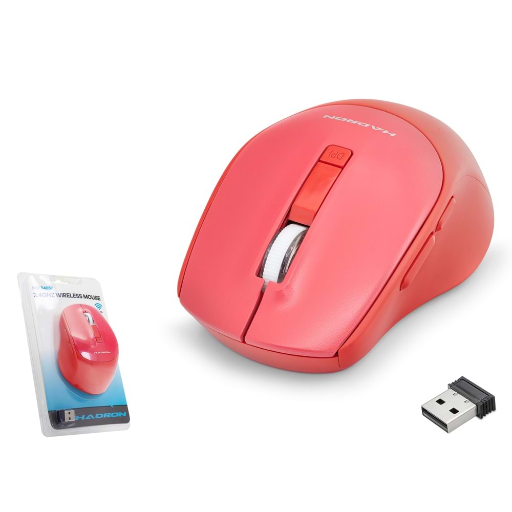 Hadron Hdx3408r Wireless Mouse 600/1600Dpi Kırmızı